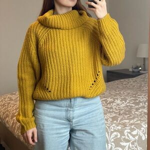 Cozy Mustard Yellow Women's Sweater